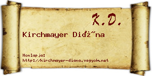 Kirchmayer Diána névjegykártya
